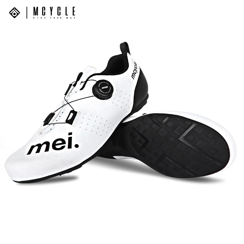 

Mcycle Cycling Shoes Men Professional Riding Shoes Patented New Athletic Bicycle Biking Shoes Road Bicycle No Lock Shoes