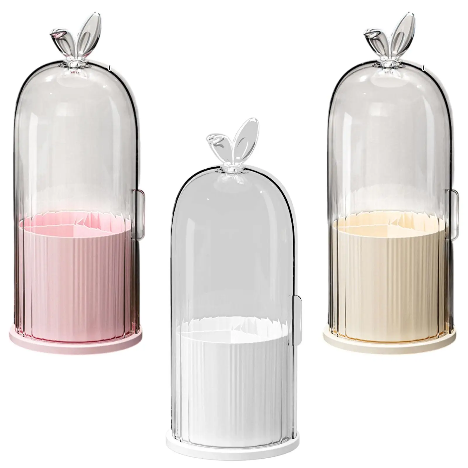 حامل فرشاة المكياج منظم مستحضرات التجميل مع غطاء منظم قرطاسية سطح المكتب بسعة كبيرة للحمام وغرفة المعيشة