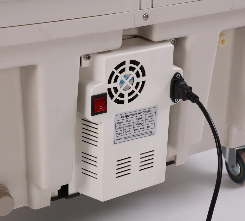 مبرد الهواء المحمول بالطاقة الشمسية AC/DC للاستخدام الخارجي والمنزلي مروحة تبريد الهواء