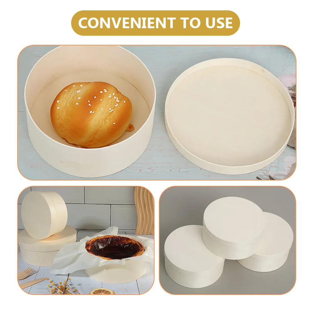 

3pcs Wooden Cake Box Multi-Function Dessert Storage Container Baking Treats Chocolate Cookie Case Compact Bakery Boxes Cookie