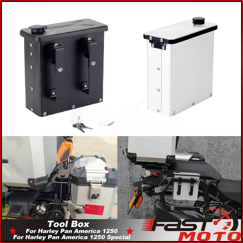 

Side Case Mounting Toolbox Tool Boxes For Harley Pan America 1250 S RA1250 RA1250S 2021-2024 Motorcycle Storage Carrier Box