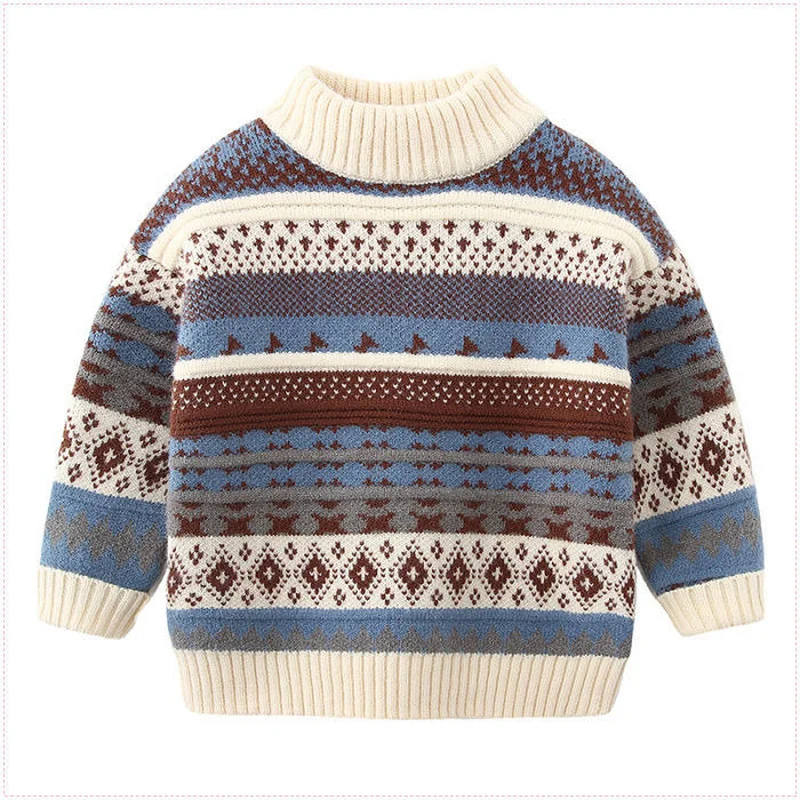 Autumn Baby Boys Sweaters Coat Kids Knitting Pullovers Tops toddler  Boys Girls Cartoon Long Sleeve warm Sweaters