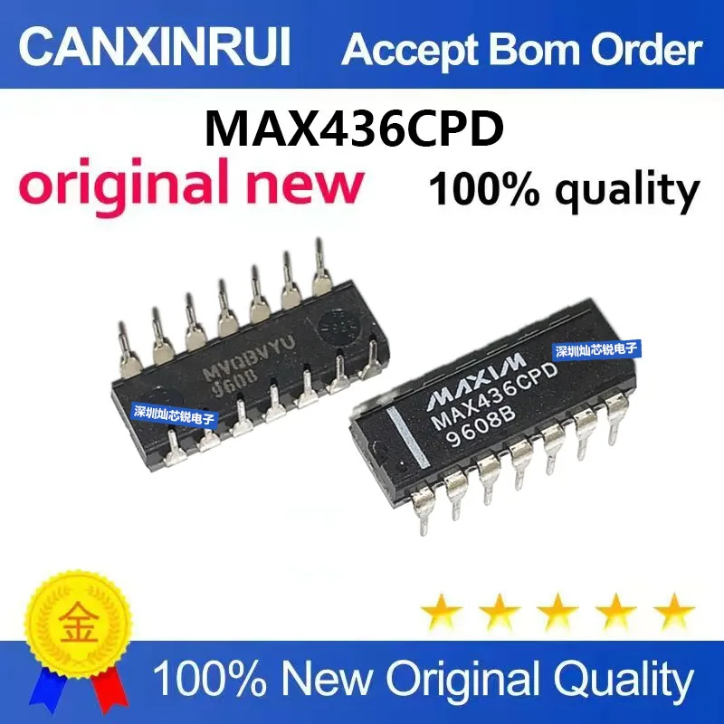 (5-100pieces)Brand New Original MAX436 MAX436CPD DIP14 Amplifier IC