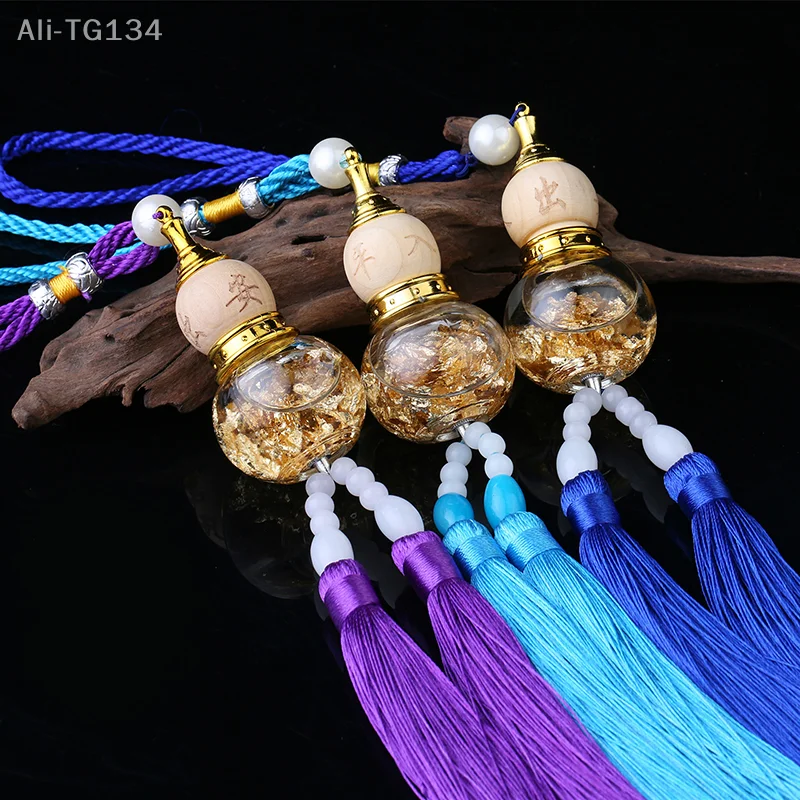 الذهب احباط أسفل مزدوجة سبايك سيارة الزجاج زجاجة القرع قلادة تصميم فريد من نوعه الملحقات الداخلية لتزيين السيارة #1