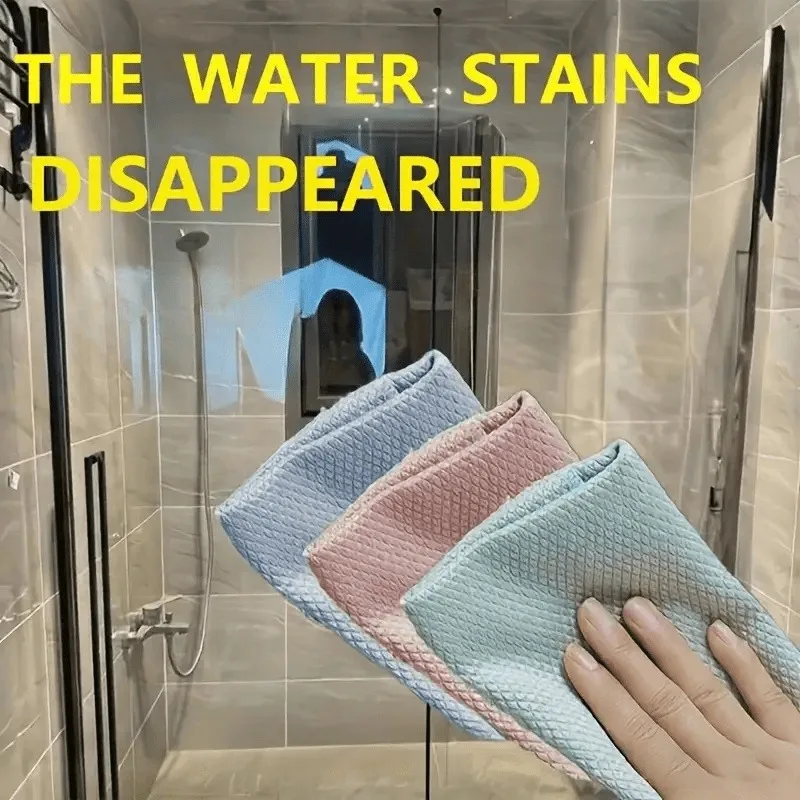 TILONDEX 9pcs Random Colors Magical Cleaning Cloths, Wipe Glass Without Leaving Any Marks, Remove Water Stains and Watermarks