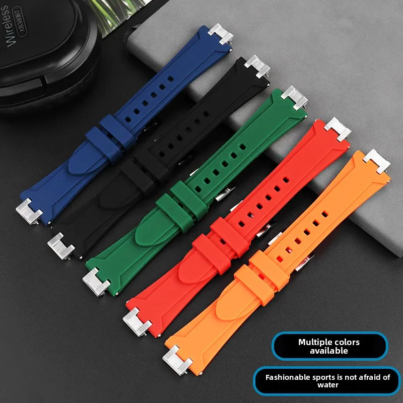 AI1108 Quick release metal adapter Silicone watch band For Maurice Lacroix AIKON AI6008 AI6007 AI6038 AI6058 AI1018 Rubber strap