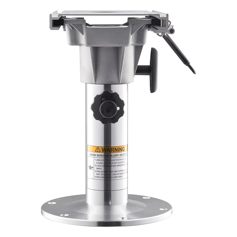 Adjustable height 13.39 19.2 inches, aluminum alloy 5 inches sliding tray, fishing chair base, sliding boat base