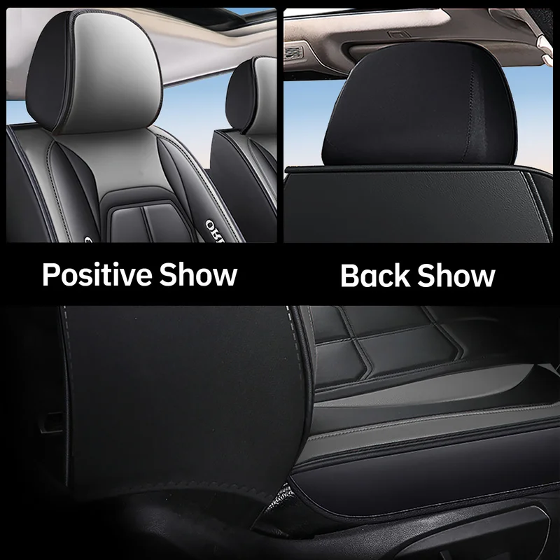 High Quality 5 Seater Full Set Leather Seat Cushions Universal Auto Protectors Fit Cars SUV Pickup Trucks
