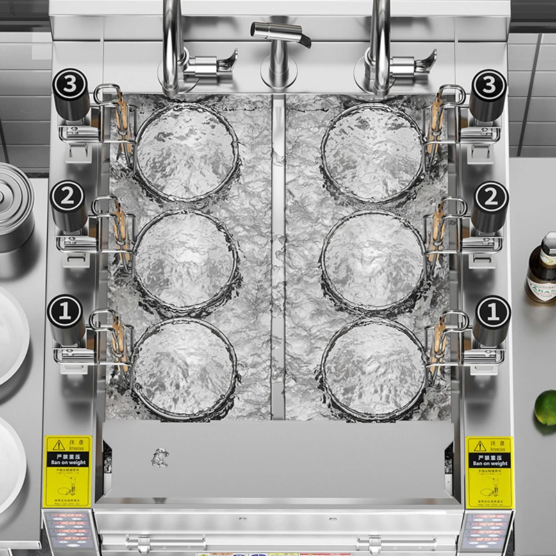 Noodle Cooker 6 Baskets Noodle Boiler Electric Gas Commercial Restaurant Kitchen Cooking Equipment Auto lift Pasta Cooker