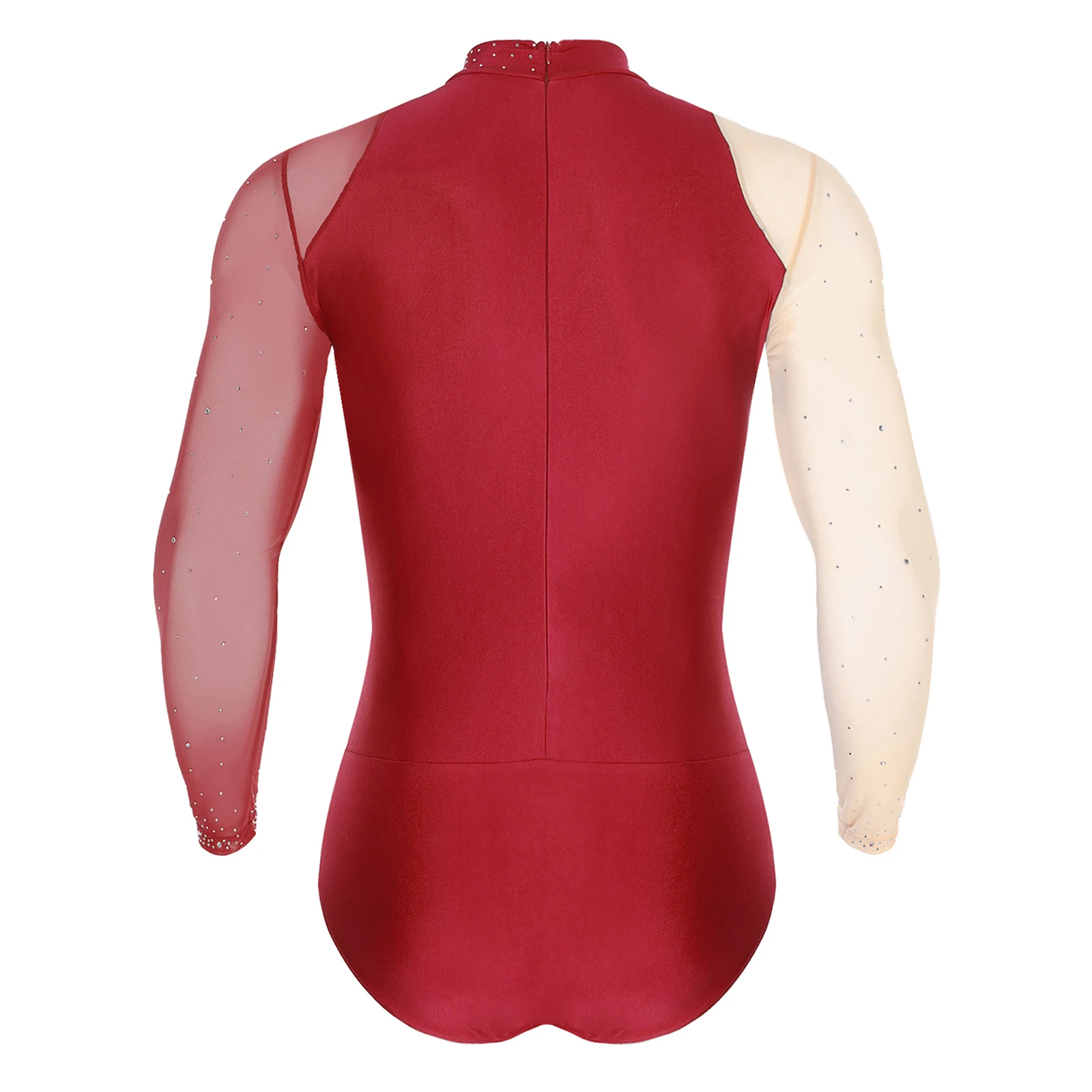 Body da ballo latino lirico per uomo adulto, costume da competizione per sala da ballo, strass lucidi, body da ballo latino