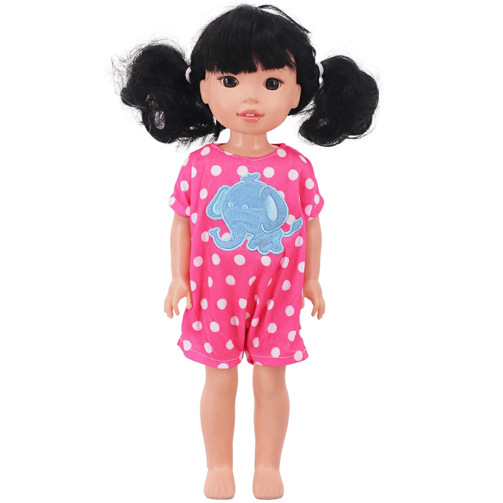 Doll Dress Cute Pajamas Skirt Casual Bodysuit For 14.5Inch Wellie Wisher&Nancys&32-34 Cm Paola Reina Doll Clothes Russian Toys