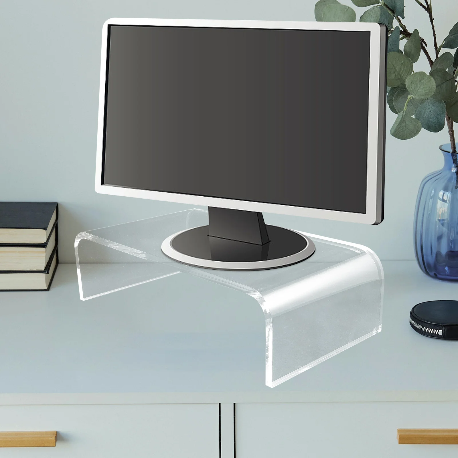 

Прозрачная акриловая подставка для компьютера, монитор, лифт, эргономичный дизайн, стол, экономия места, улучшение осанки, подходит для глаз