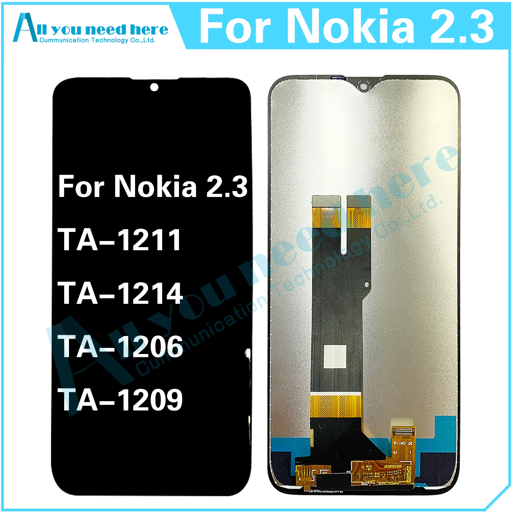 

100% тест для Nokia 2,3 TA-1211 TA-1214 TA-1206 TA-1209 ЖК-дисплей сенсорный экран дигитайзер в сборе запасные части для ремонта