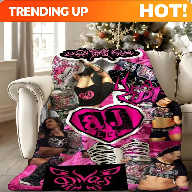 Customize An AJ Lee Wrestling Printed Fleece Blanket, a Cozy Throw - Soft Fleece, Perfect for Napping, Camping, And Traveling |