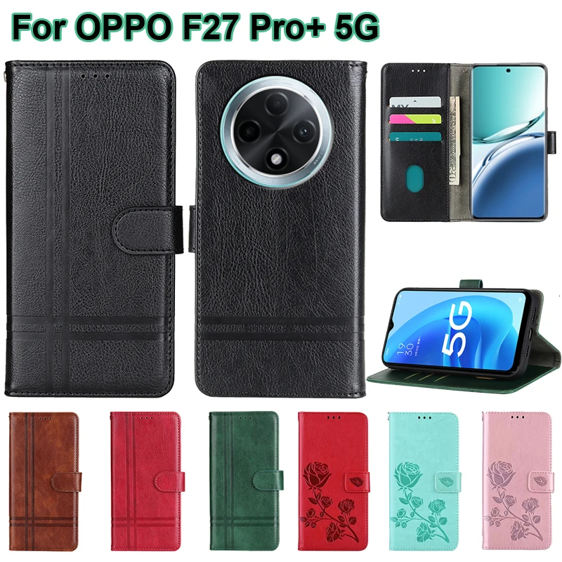 Magnetic Phone Case for OPPO F27 Pro+ 5G Leather Coques for OPPO A2 Pro PJG110 Wallet Cover for Fundas OPPO A3 Pro PJY110 чехол