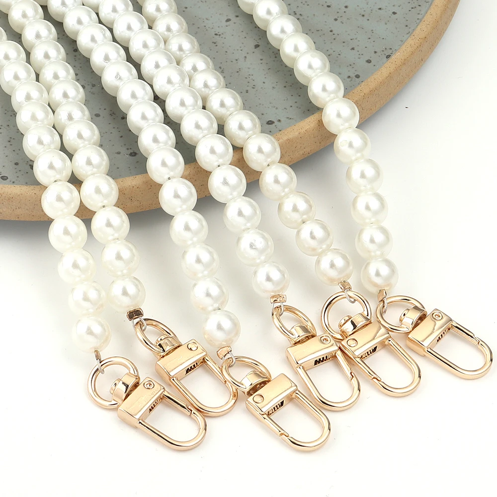 1Pc Multi purpose Resin Pearl Bead Chains With Clasp Handbag Hand Carry Chain Mobile Phone Chain Lanyard DIY Extension Chain