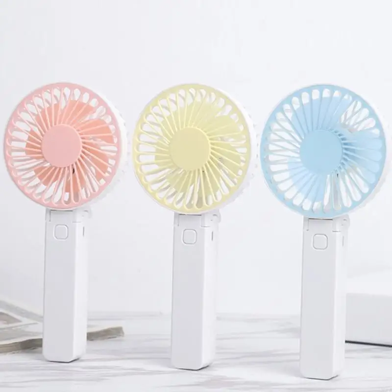 J6PE 접이식 핸드 헬드 팬 접이식 팬 충전식 3000mAh 3 속도 전기