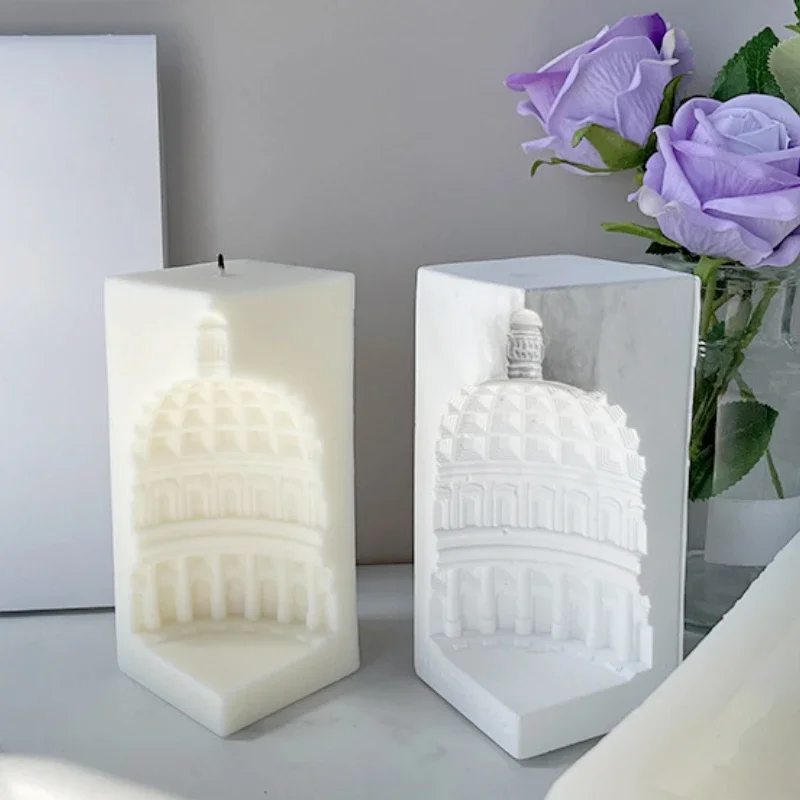 DIY Nordic Architecture Candle Silicone Mold Dome Arch Roman Column Plaster Soap Candle making Gift Craft Home Decor Supplies