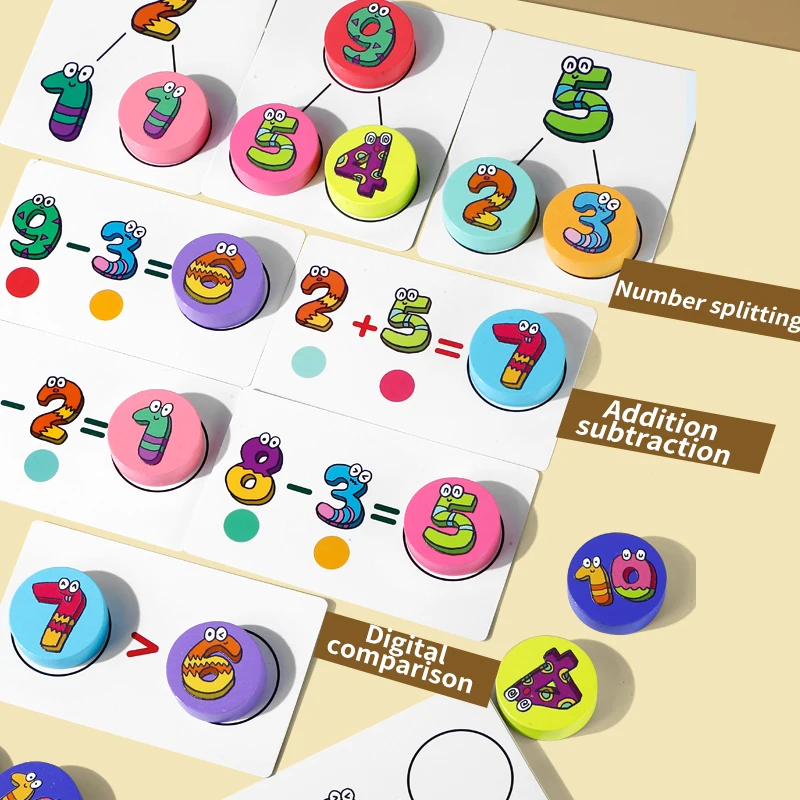 Outils d'apprentissage précoce des mathématiques pour enfants: reconnaissance des nombres et pratique des compétences mathématiques de base, jouets éducatifs pour enfants