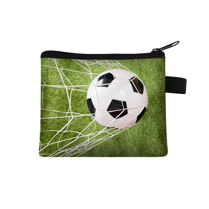 Footbally Soccerly Print Coin Purse Women Men Wallet Boys Girls Change Money Bag Key and Card Holder Bags Mini Bag Wallet Sac