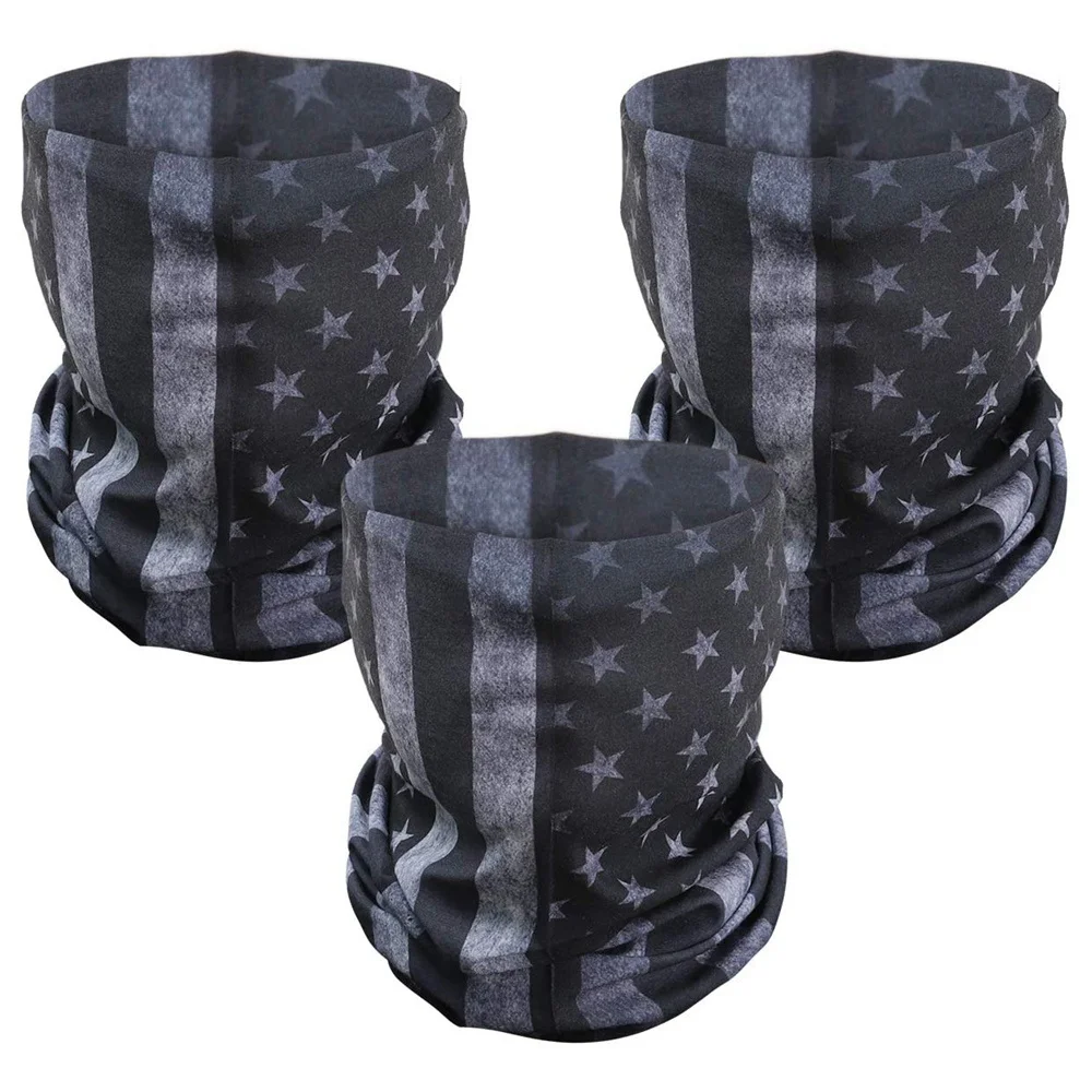 

3 Pcs American Flag Outdoor Face Mask-American Flag Protection Face Neck Shields Headwear Motorcycle Hiking Cycling