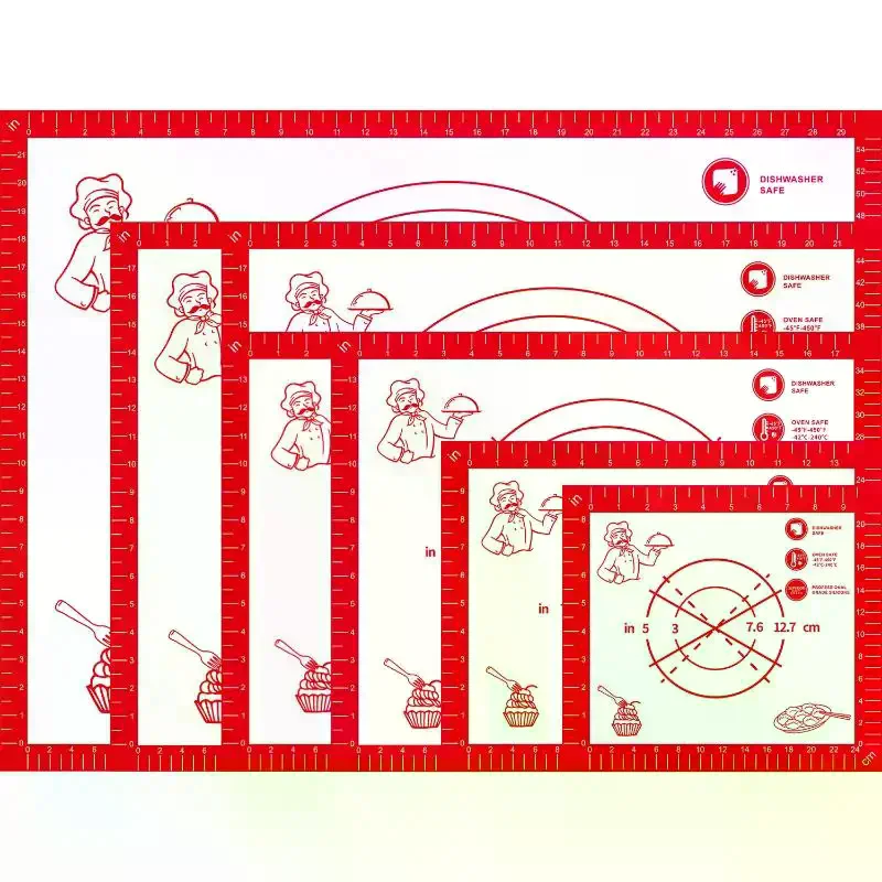 1PCS Silicone Baking Mat Kneading Pad Dough Mat Pizza Cake Dough Maker Kitchen Cooking Grill Non-Stick Gadgets Bakeware