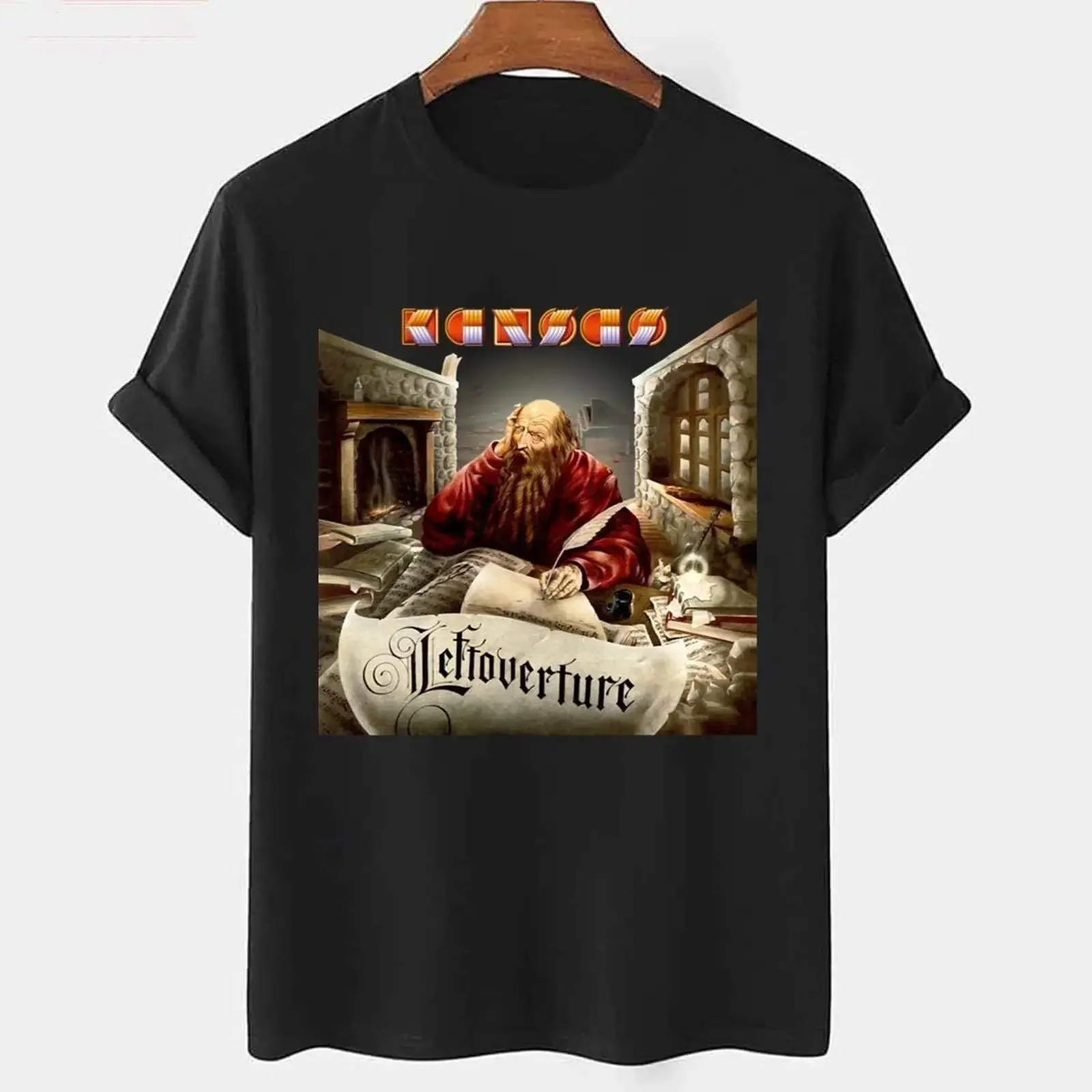 Camiseta vintage de algodón negra de los años 90 con estampado de álbumes de rock de los 90, incluyendo Old Parents Learn & Kan Zaaz Rock Leftoverture, tallas S a 5XL, con lavado vintage y tacto suave.