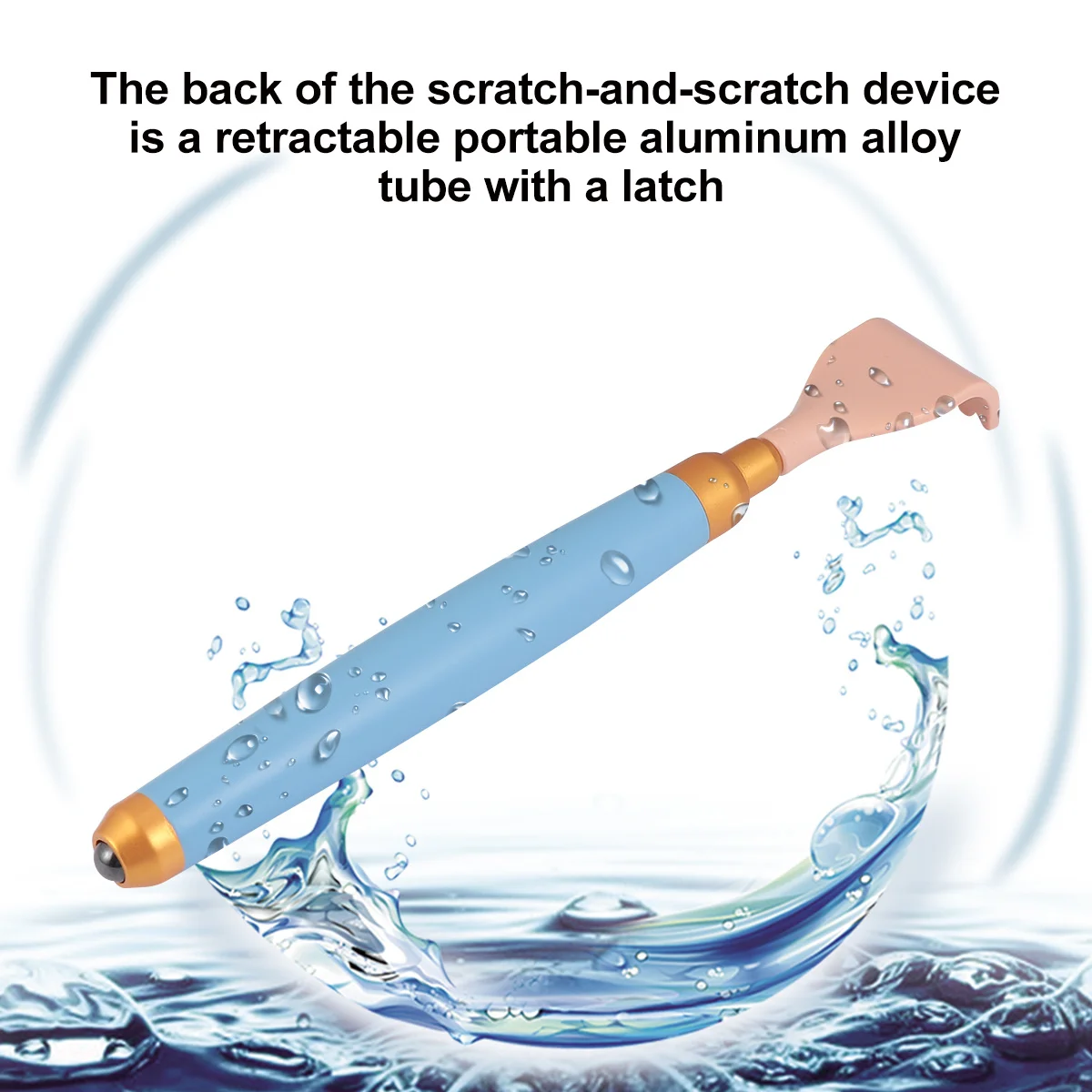 Body Relaxation Back Scratcher Extendable Tube Portable Massager Itching Relief Scratch Tool for Old People Pregnant Women