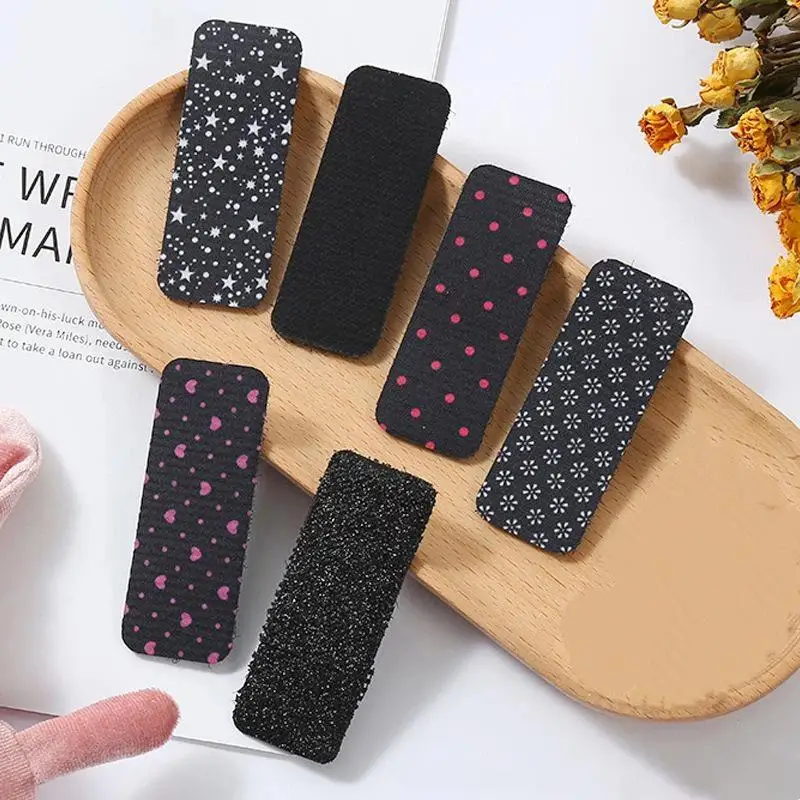 Fragmented Hair Magic Tape 2Pcs Breathable Black DIY Hair Clip for Ponytail Bangs Women Makeup Party Use