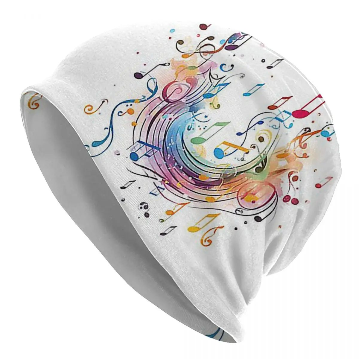 

Abstract Piano Keys With Musical Notes Men Women Adult Beanies Caps Knitting Bonnet Hat Warm Autumn Winter Outdoor Skullies Hats