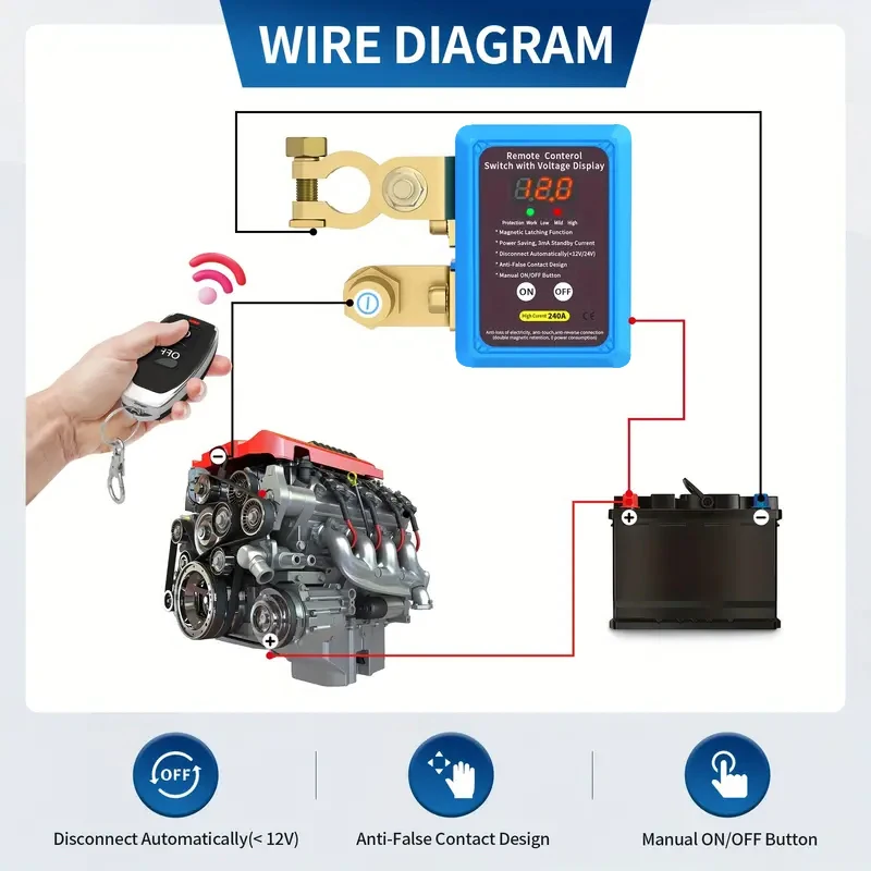 1Pc Car 240A 12V Au…