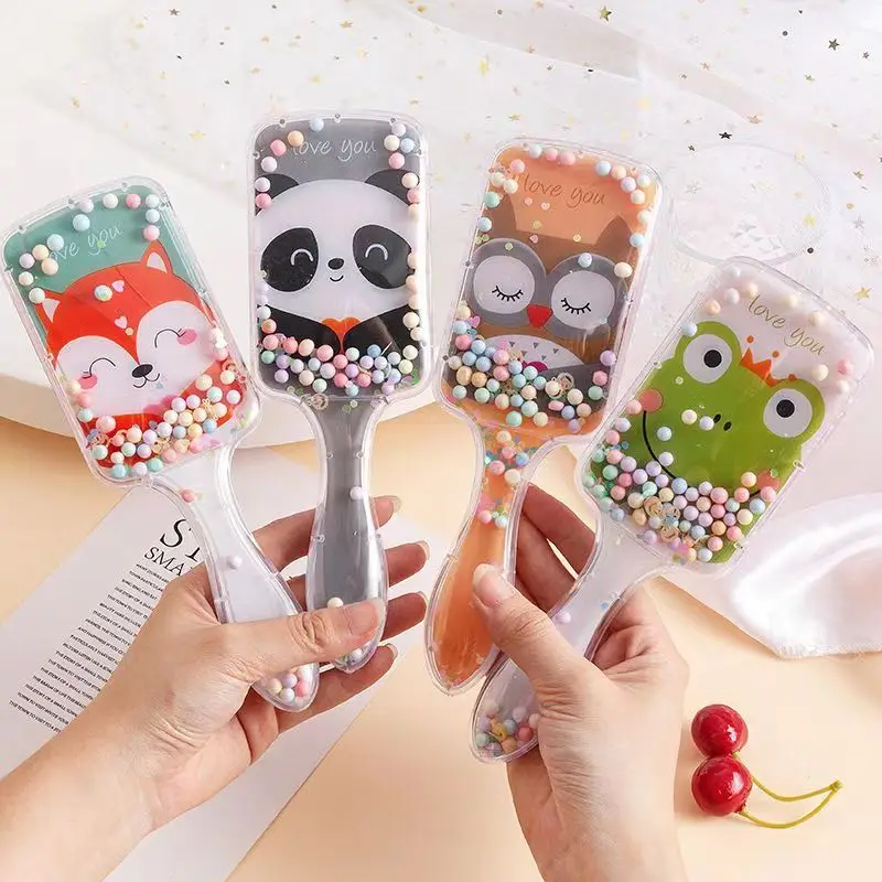 Cartoon Animal Children Foam Panda Anti-static Hair Brush Massage Comb Detangle Hair Brush Salon Hair Styling Tools