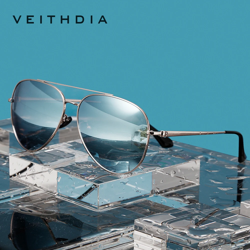 VEITHDIA Men Sunglasses Vintage Polarized UV400 Classic Brand Women Sun Glasses Coating Lens Driving Eyewear For Male V8259