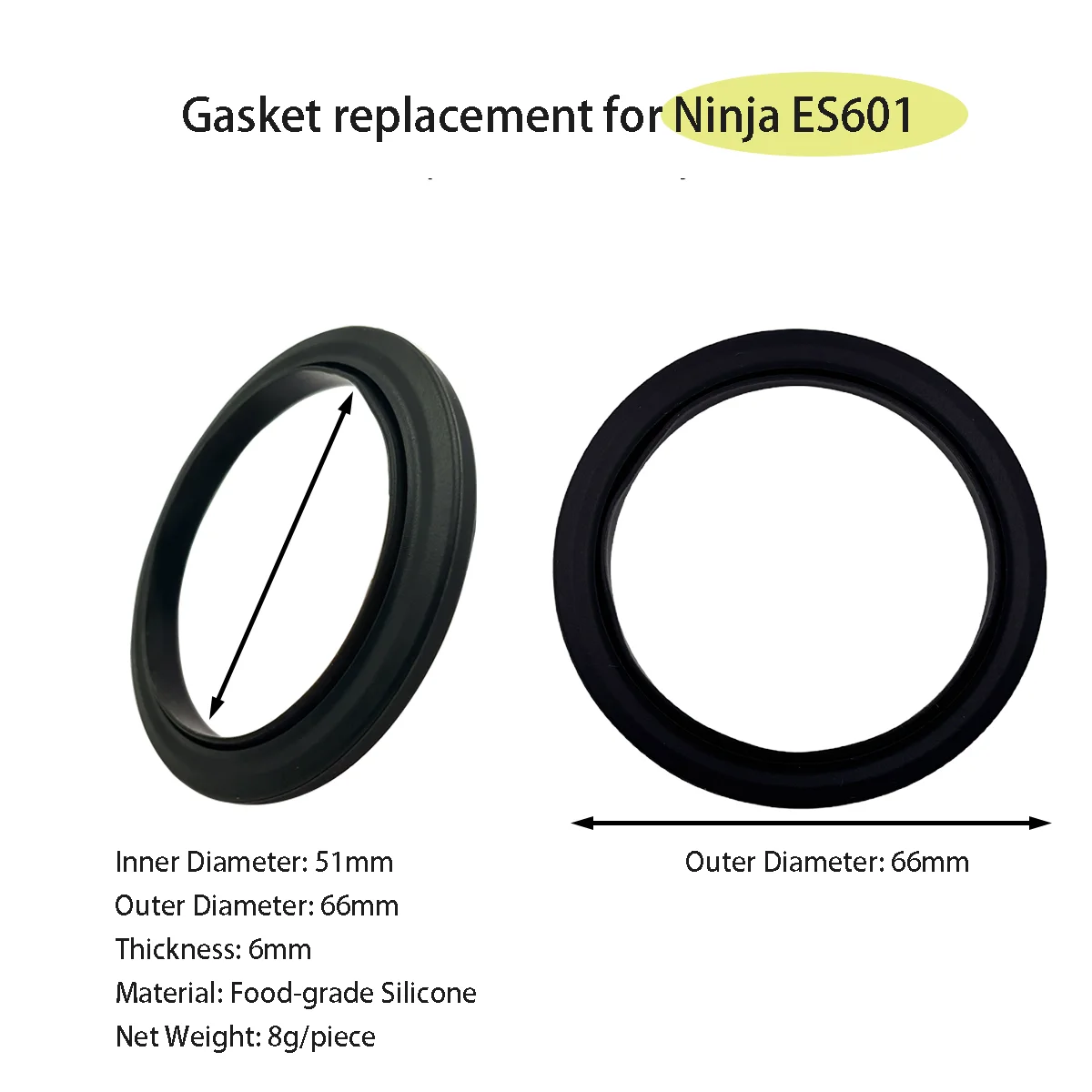Gasket Replacement for Ninja ES601 Group Head Seal Food-grade Silicone  Accessory Compatible Ninja ES601 Espresso Machine Gasket