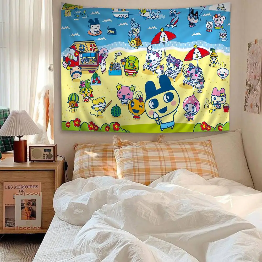 Tamagotchi Cut Friend Hanging Bohemian Tapestry Bohemian Wall Tapestries Mandala Kawaii Room Decor