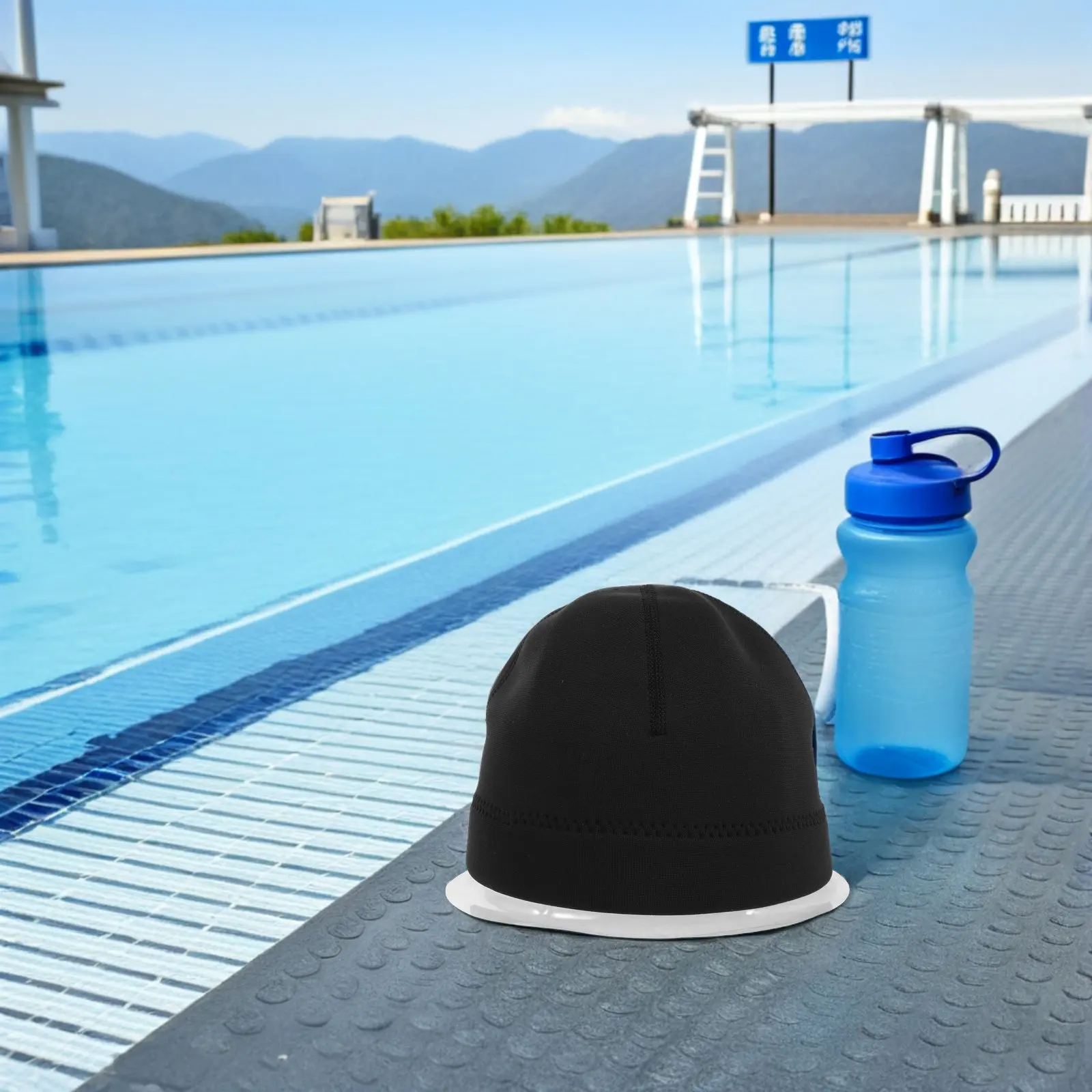 

Youth Swim Cap Black Diving Hood for Kids Uv Protective Warm Comfortable Snorkeling Swimming Surfing Sailing Cold Water