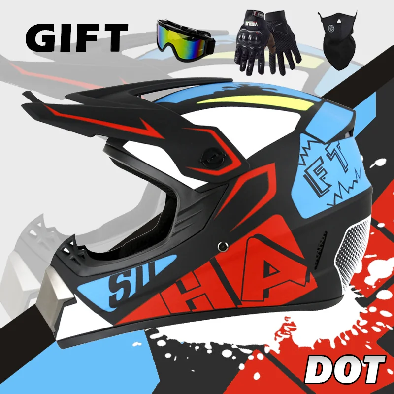 

High-Impact Safety Helmets for Off-Road Motorcycles & Bicycles - Includes 3 Bonus Accessories