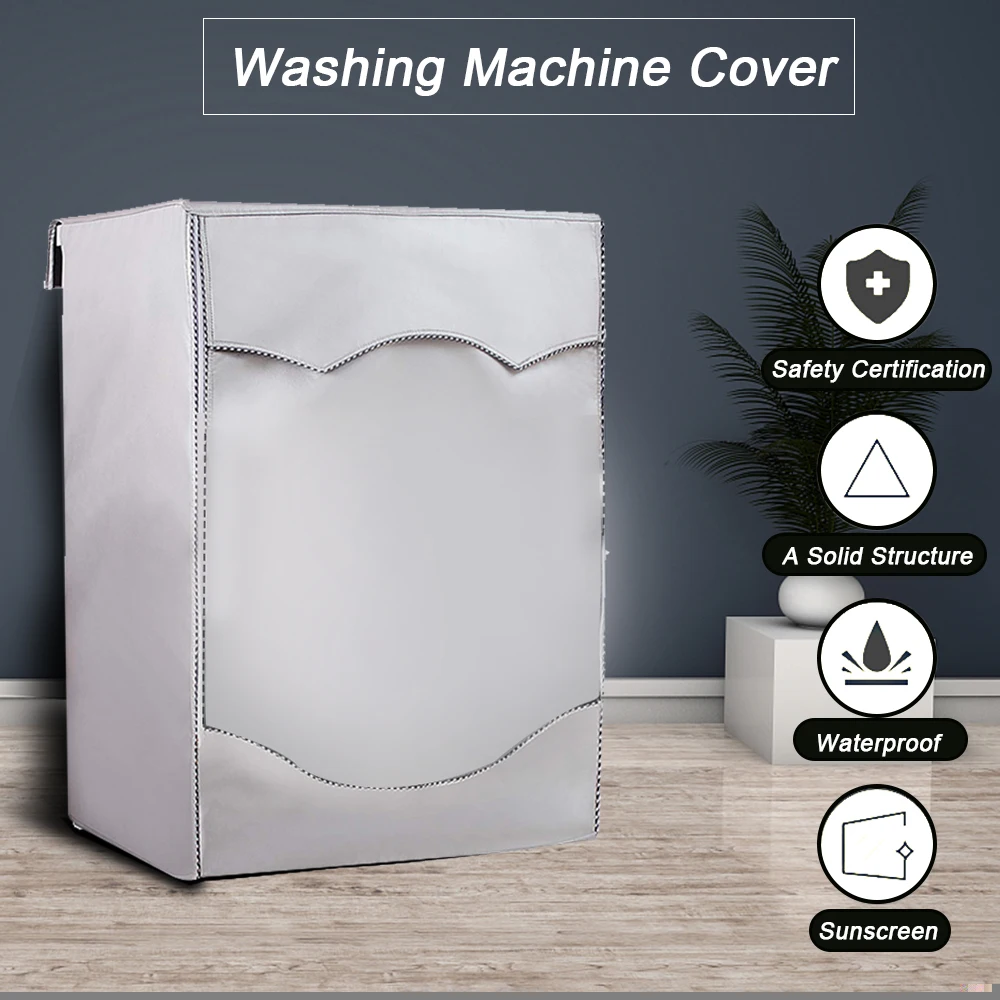 Washing Machine Cover Washer Dryer Cover For Front Loading Machine Waterproof Dust Proof Thicker with Roll Edge