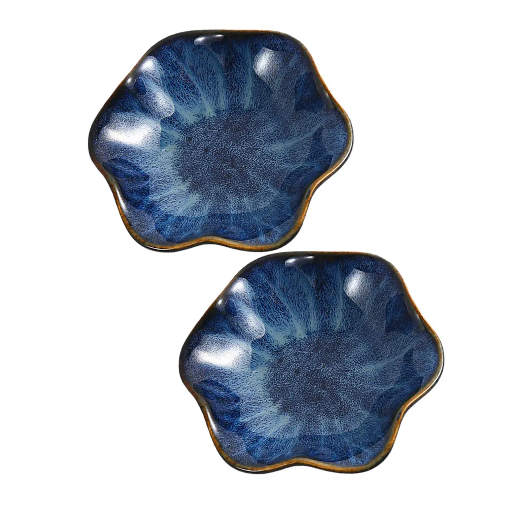 

2Pcs Ceramic Sauce Plates Seasoning Dishes Small Lightweight Sauce Storage Containers for Home Restaurant Food Service