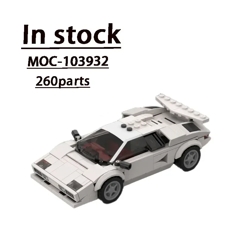 MOC-103932 Famous Movie SupercarSeries AssemblyBuilding Block Model 260 Parts Building Blocks Adult Kids Birthday Custom ToyGift