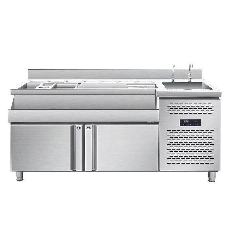 

Commercial stainless steel bartending tables, workbenches, refrigerated consoles, bartending equipment