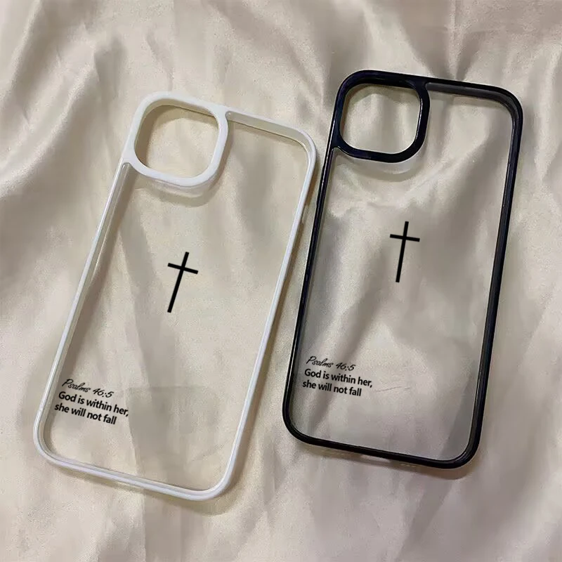 Trendy Cross and Bible Verse Transparent Phone Case for Xiaomi Poco X7 F7 X6 X5 Pro M6 Pro 4G Shockproof Protective Cover Funda view 4