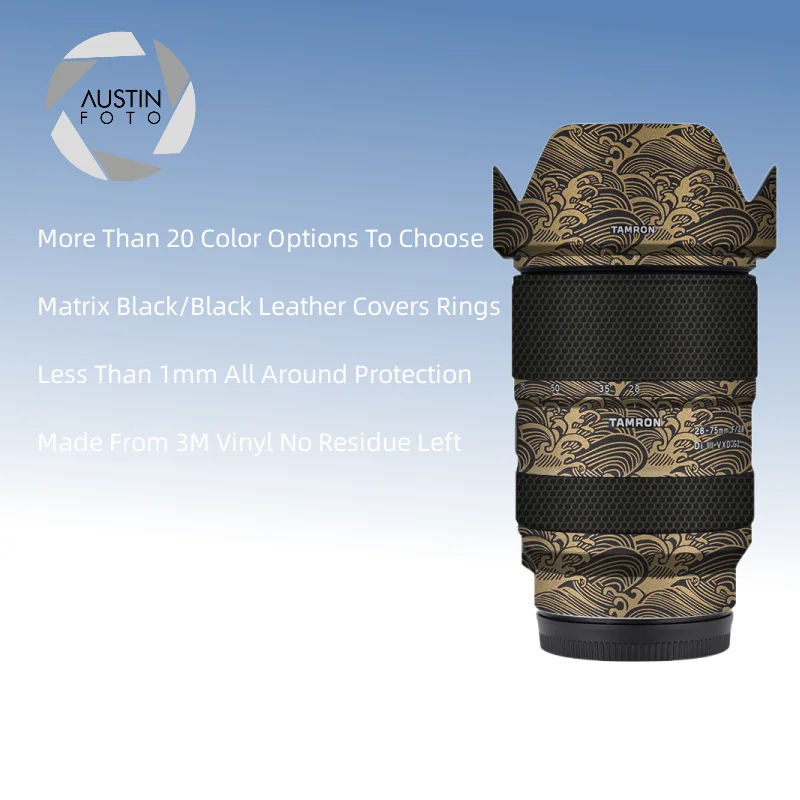 2875G2 لواصق الجلد التفاف لتامرون 28-75 G2 عدسة الحرس الجلد لواصق واقية المضادة للخدش معطف التفاف الغلاف