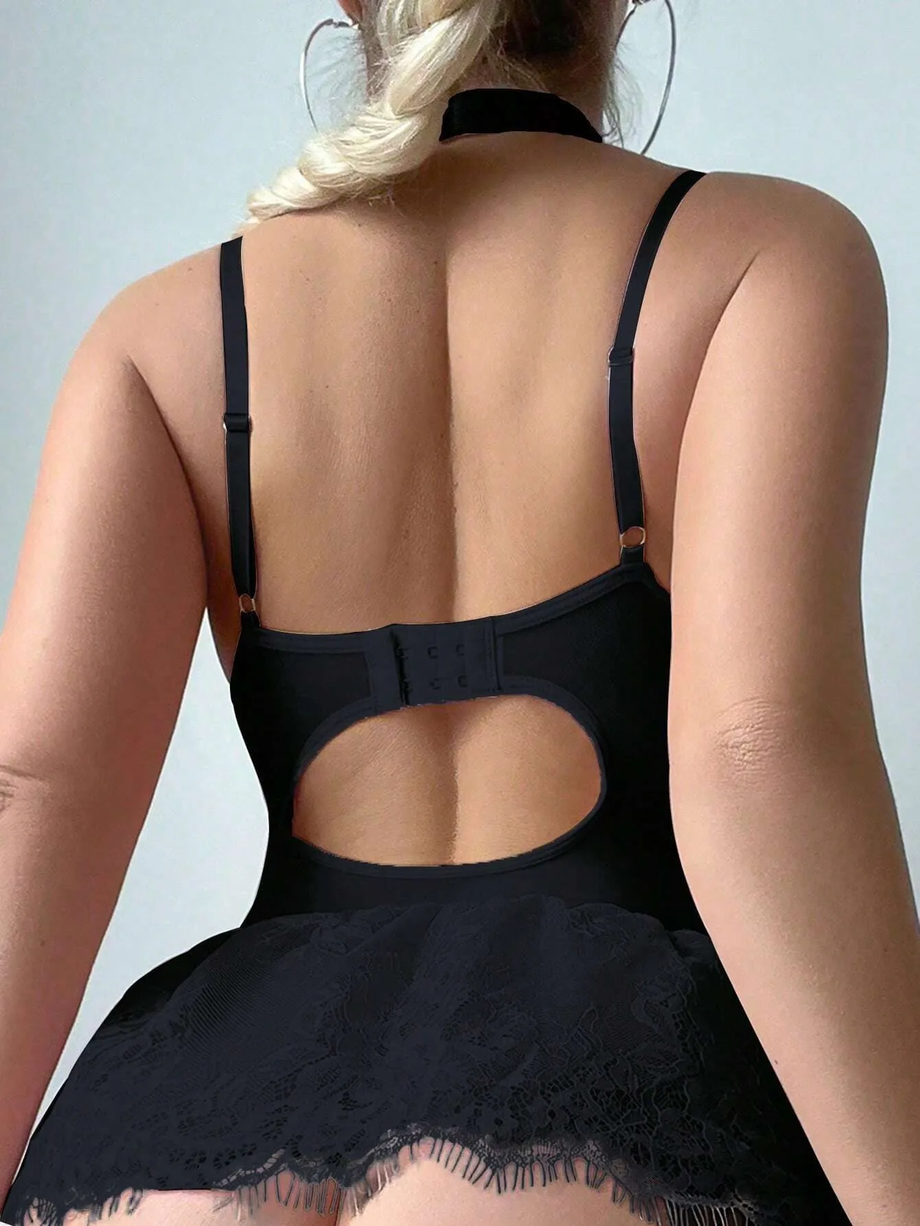 يتوهم مثير الملابس الداخلية جرلي الوردي مشد اللباس مع تخزين G-سلسلة تشديد مطابقة 4 قطع سيسي الدانتيل Onlyfans كيت