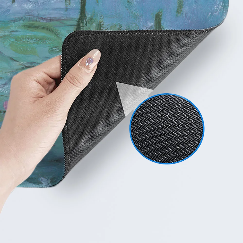 Mouse Pad Gamer Impressionist Water Lilies Monet XL Home Large Mousepad XXL Mouse Mat Non-Slip Office Carpet Table Mat
