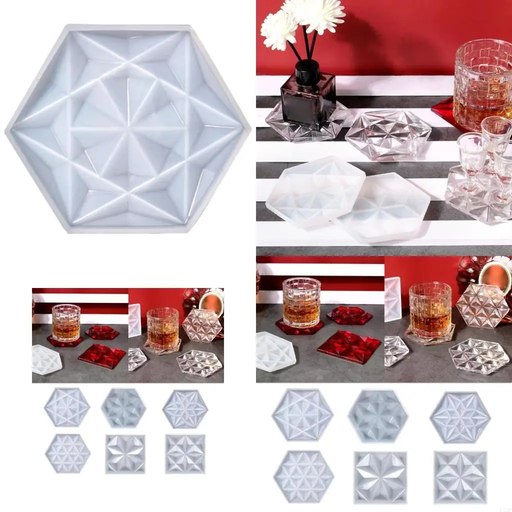 Resin Mirror Molds Gemeotric Storage Tray Mold Silicone Agate Mold
