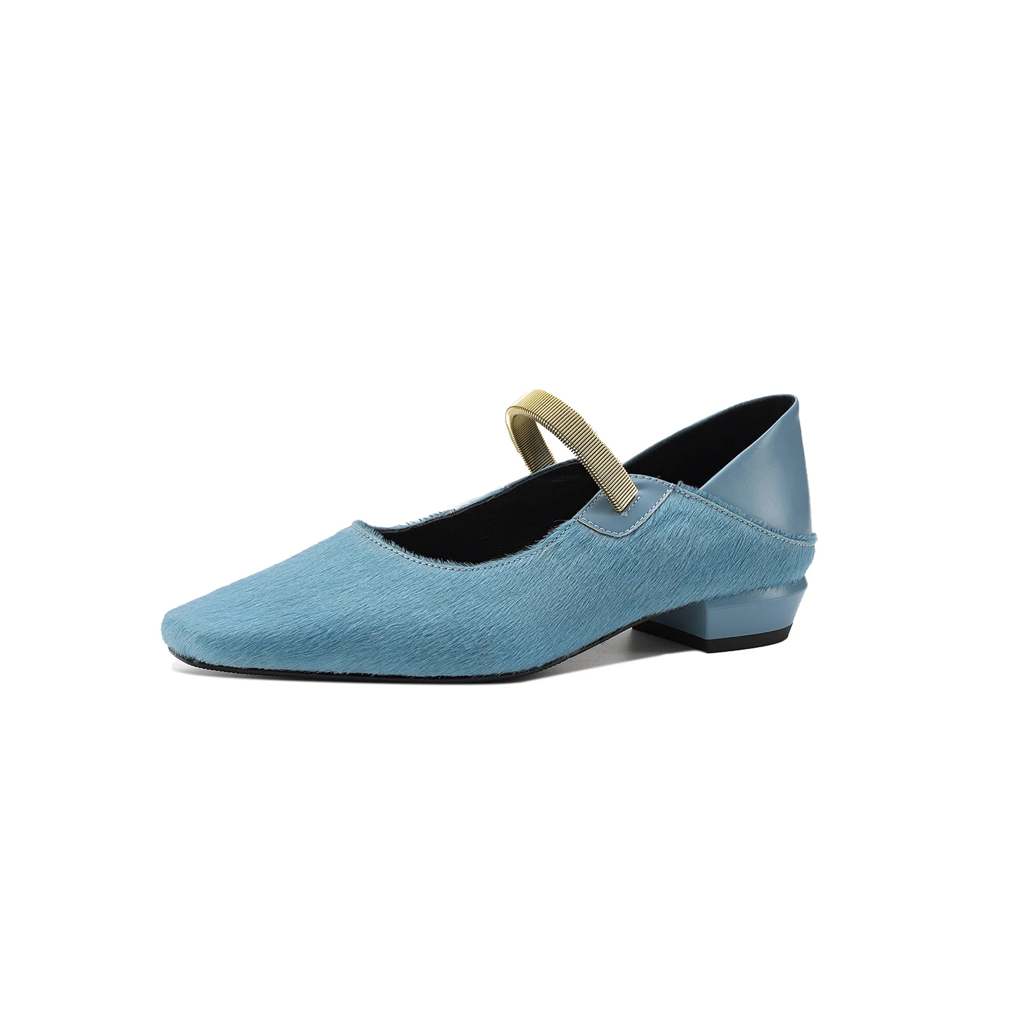 Genuine Leather Horsehair Square toe Women High Heels, Fashion Heeled Sandals,Elegant Women pumps,Classic Womens Shoes view 4