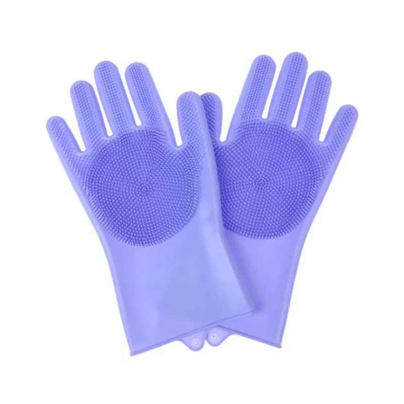 Pet Grooming Cleaning Gloves Dog Cat Bathing Shampoo Glove Scrubber Magic Dishwashing Cleanner Sponge Silicon Hair Removal Glove