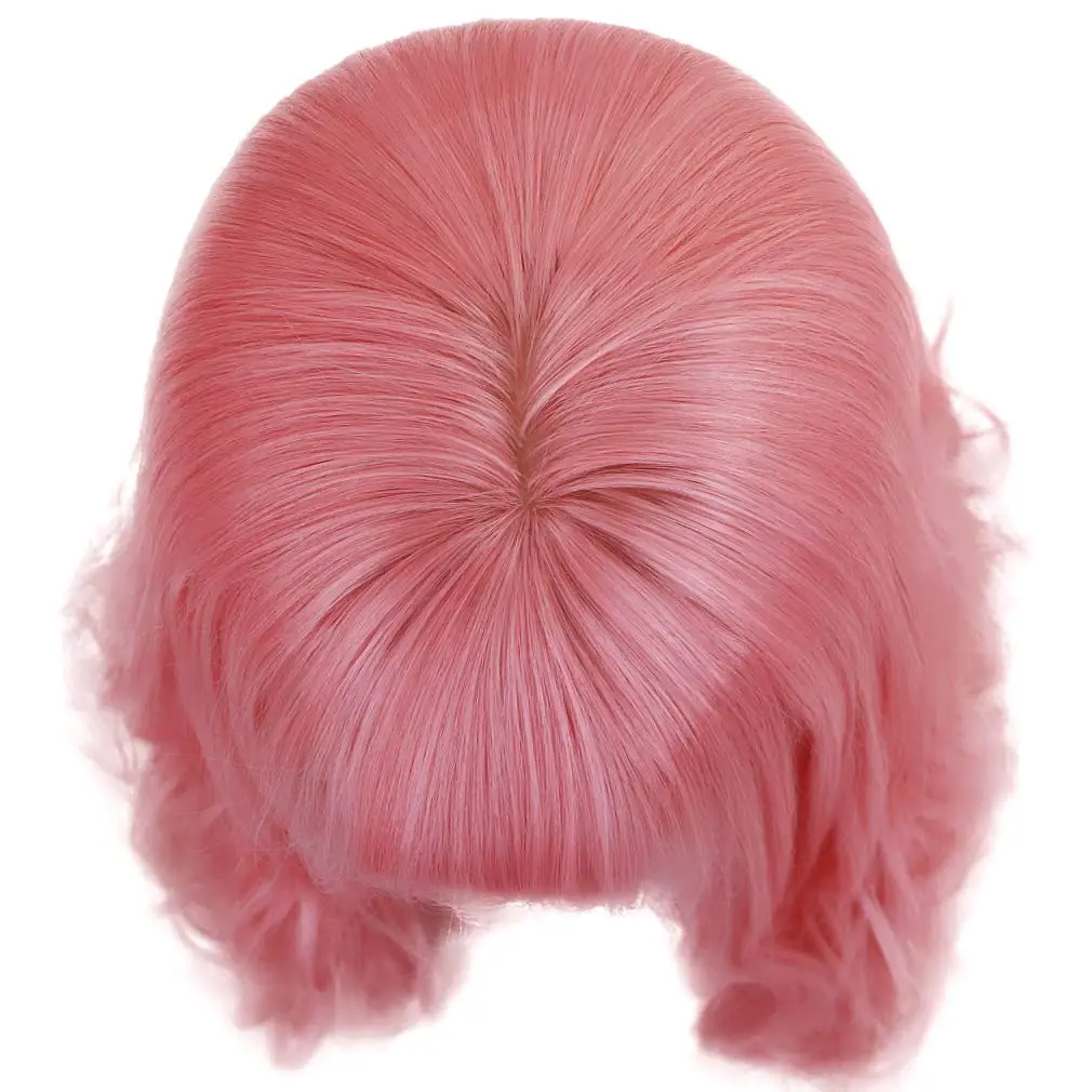 AICKER-peluca sintética larga rosa con flequillo para mujer, pelucas de Cosplay onduladas largas naturales, Halloween, Navidad, 30"