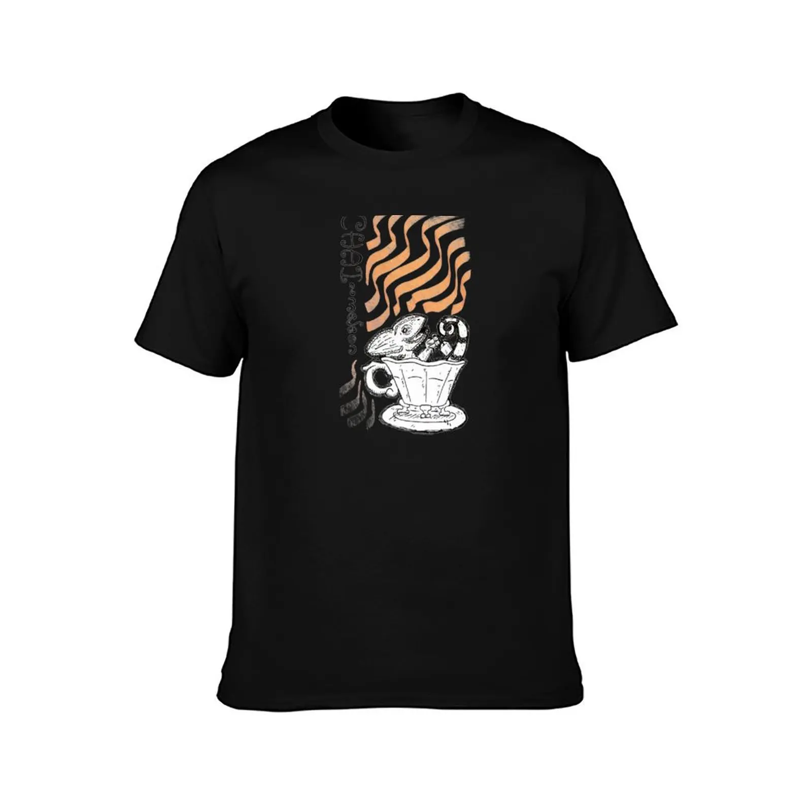 Punimal Café: Chaimeleon T-Shirt Summer Casual Cotton Tee Oversized Streetwear Tops Vintage Graphic Print Unisex Men Women